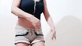 naughty indian babe shakes big tits and ass wildly!