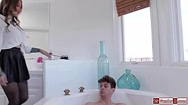 Think you can bareback busty trans Nadia Love like her stepson?