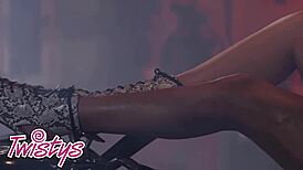 hey kylie rocket spreads legs wide rubbing juicy shaved pussy moaning to orgasm in heels