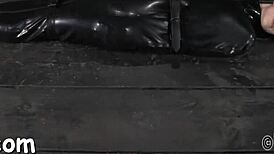 Garage slut gets her wet pussy licked then punished hard