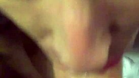 Vilja's skinny sub gags on cock in rough sloppy pov deepthroat choke