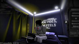 Follower rides doggystyle bends over for deep pussy sex cumshot