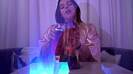 sexy nataly grabs her huge dildo for wild playtime fun