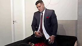 Yuri Gaucho Big Boss Muscular Bodybuilder Handjob Monster Cock Cumshot