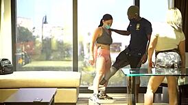 masked whores deepthroat big black cocks sloppy ball licking double facial cumshot.