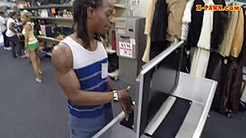 Black BF Watches Pawn Man Pound Tattooed GF in Hidden Cam Hardcore Fuck