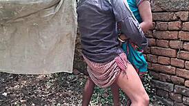 Desi wife takes hard anal pounding from neighbor boys outdoors with cumshots