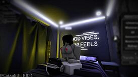 Follower rides doggystyle bends over for deep pussy sex cumshot