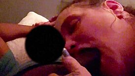 black midget bimbo deepthroats monster bbc with sloppy gagging gumjob in bedroom