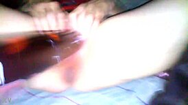 dude this mature amateur is cramming that huge baseball bat so deep inside her you gotta see it stretch