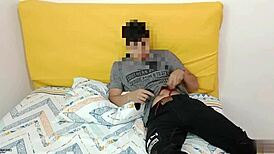 Hot stepsis gives deepthroat blowjob then takes creampie doggystyle in full story