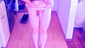 Tranny babe Veronica trains ass with toys