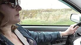 Sexy milf Frina pulls over fingers wet pussy to huge orgasm