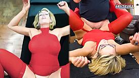 that kinky nerdy blonde milf gets doggystyle deepthroated