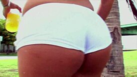 fucking that massive ass milf doggystyle in lingerie and heels