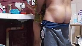 Pinay nila rides kuya cock bent over kitchen counter doggystyle?