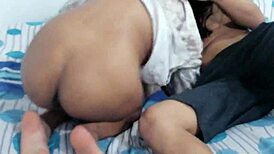 Fucking stepsister hard until creampie floods her tight wet pussy