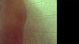 small tits model teases hot in steamy shower scene