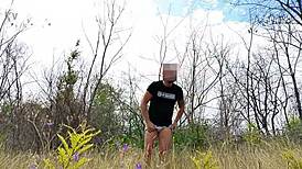 Handsome Muscular Bodybuilder Walks Naked Through Public Park Game in Underwear