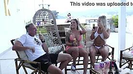 check out bruna carlos in this sheer red bora cast compilation, part 3 with rangel carlos interviewing her big ass latina curves for public swinger fun