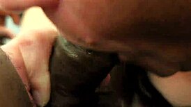 black dude in try not to cum challenge with wife slurping his cock but he blasts jizz in her mouth anyway 😩💦😂