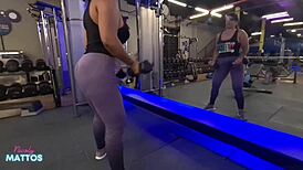 wanna see me train wet no panties teasing trainer then sweaty home pussy finger fuck?