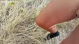 Handsome Muscular Bodybuilder Walks Naked Through Public Park Game in Underwear