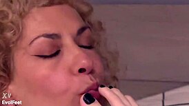 Run Your Tongue Between My Goddess Toes Now Slave!