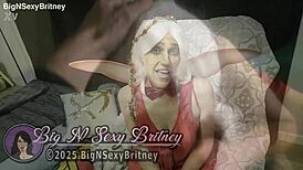 big sexy britney in southern belle cosplay gives deepthroat blowjob facefuck and facial cumshot teaser