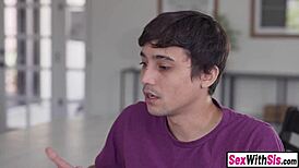 Horny Stepbro Catches Masturbating 18+ Stepsis with Toys and Pounds Her Tight Pussy