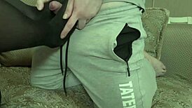 brunette milf helena in black pantyhose takes hard cock deep in her tight pussy 🔥👠