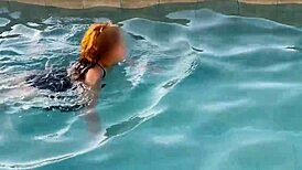 Beautiful Stepmom Flashes Tits at Pool - Craving Huge Cock Now!