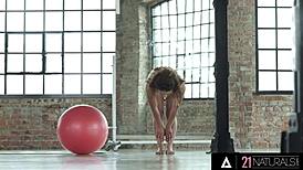 my sensual latina ass gets licked rimmed during yoga then fucked anal doggystyle to mouth