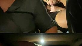 Wife Fucks Lover in Backseat While Cuckold Husband Drives Ahead!