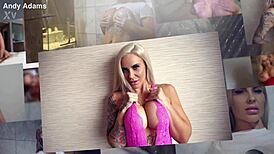 busty blonde pornstar's hot pov blowjob ends with huge cum on tits 💦😍