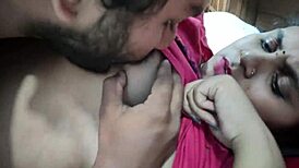 wild desi housewife and husband lick asses kiss passionately suck huge boobs fuck big asses and tight pussies in bedroom frenzy