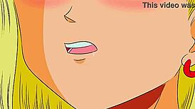 dbz android 18's big ass pussy gets blown and fucked hard by studs