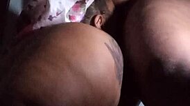 i give my lesbian stud the sloppiest bathroom head as sexy bbw