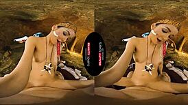 Realitylovers brunette gives pov blowjob handjob sex outdoor riding cowgirl in prehistoric cave