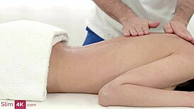 Ashly rabbit massages skinny teen to creampie riding her shaved pussy cowgirl