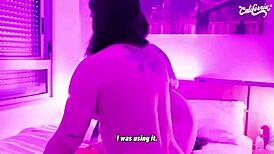 two hot brunette brazilian tattooed babes in california lick wet pussies and big asses to orgasm