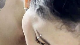 Best friend gives teen wife huge load swallow blowjob in dorm room.