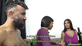 Married Brazilian invites single friends for cards turns into cuckquean anal doggystyle orgy part 3