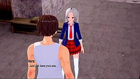 call of nature part 2 😩 teen deepthroats big cock doggystyle anal creampie facial cum in mouth outdoor taboo walkthrough