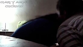 Submissive mexican bbw housewife serves macho bareback anal in lingerie for cuckold hubby