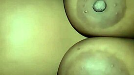 Muscular ebony milf with big pussy lips rides huge cock cowgirl close-up part 2