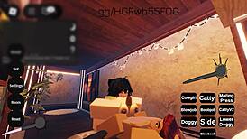 Massive BBC Pounds Horny White Roblox Bitch to Blackout