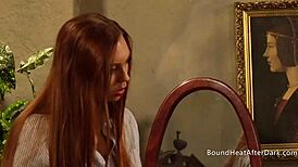 Hey, tied up lesbian slaves get whipped hard by madame in bondage. Big tits big ass femdom domination punishes submissives