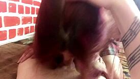 Heart-Pounding Moments When Step Sister Sucks Cock Alone at Home