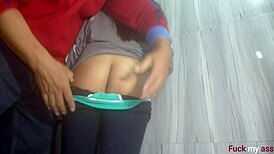 bathroom virgin ass destroyed by monster cock rough anal creampie